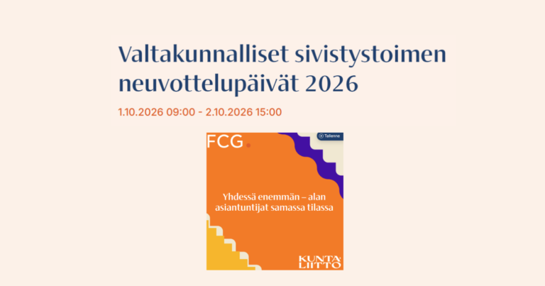 Sivistystoimen neuvottelupäivät 2026 ja Sivistyksen suunta -palkinto